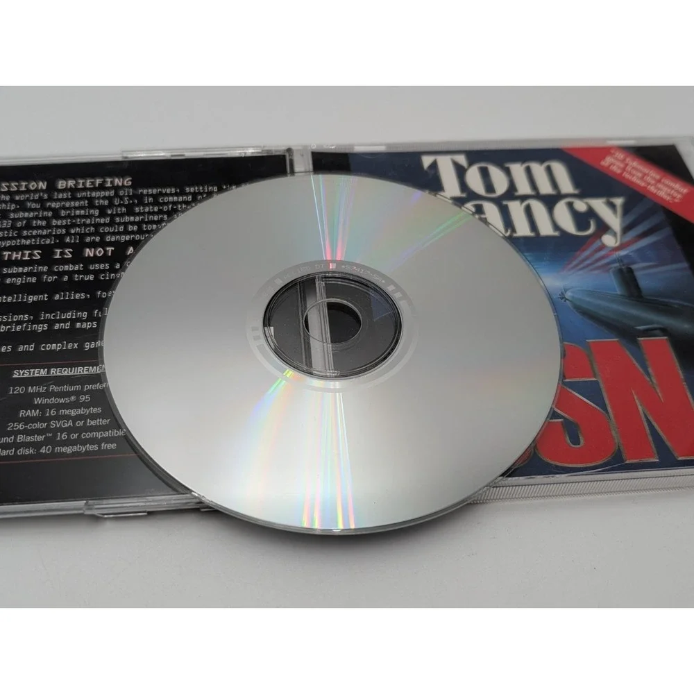 Tom Clancy SSN Submarine Combat PC Game CD-ROM Windows 95 98 ME Tested